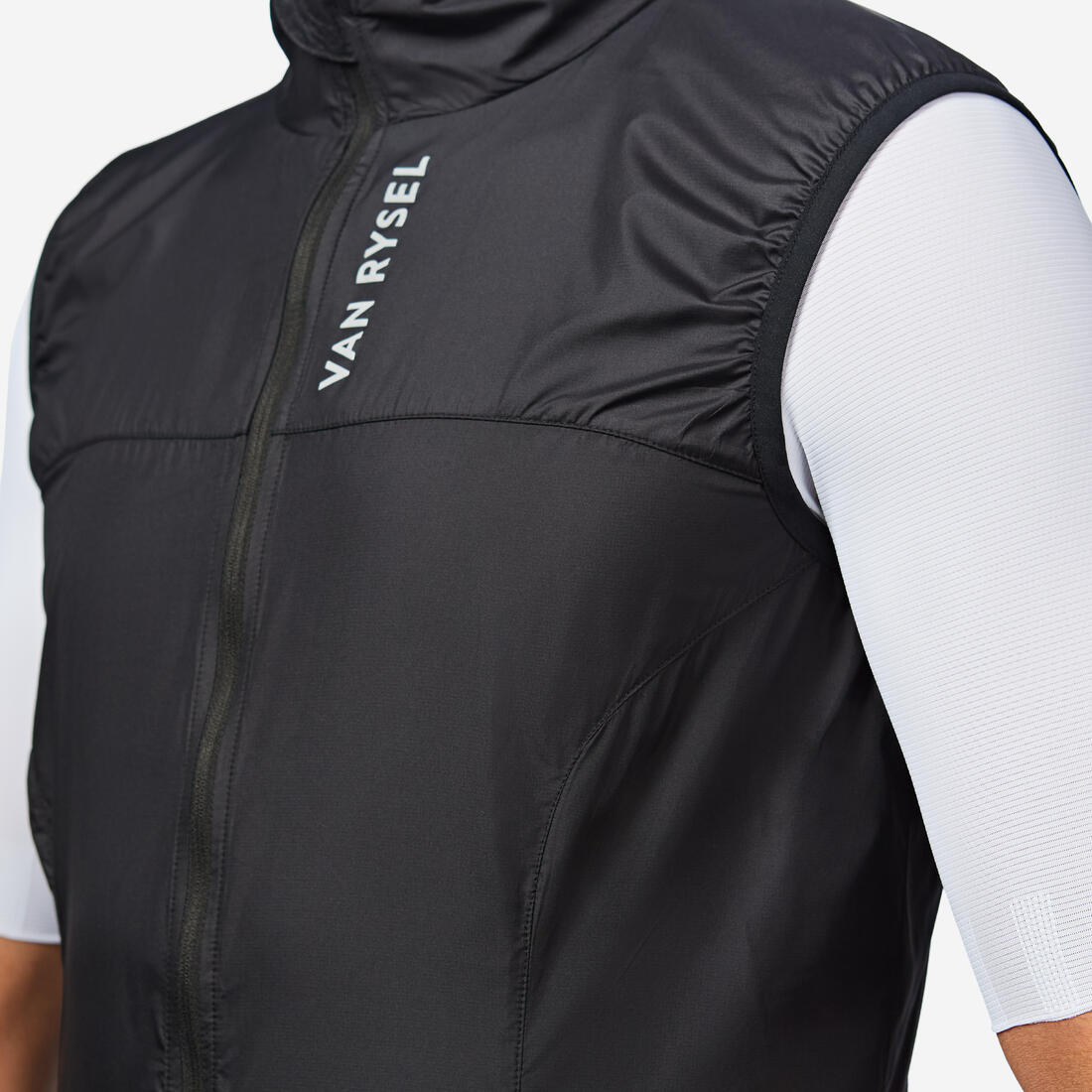 Coupe-vent vélo route sans manche homme - RCR ultra-light noir