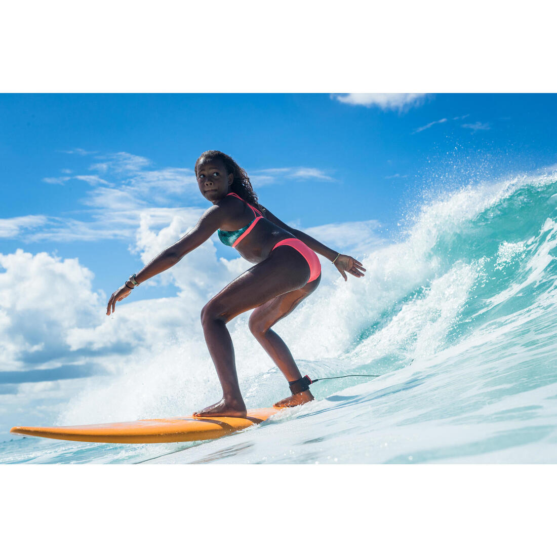 CULOTTE DE MAILLOT DE BAIN SURF FILLE MAEVA 500