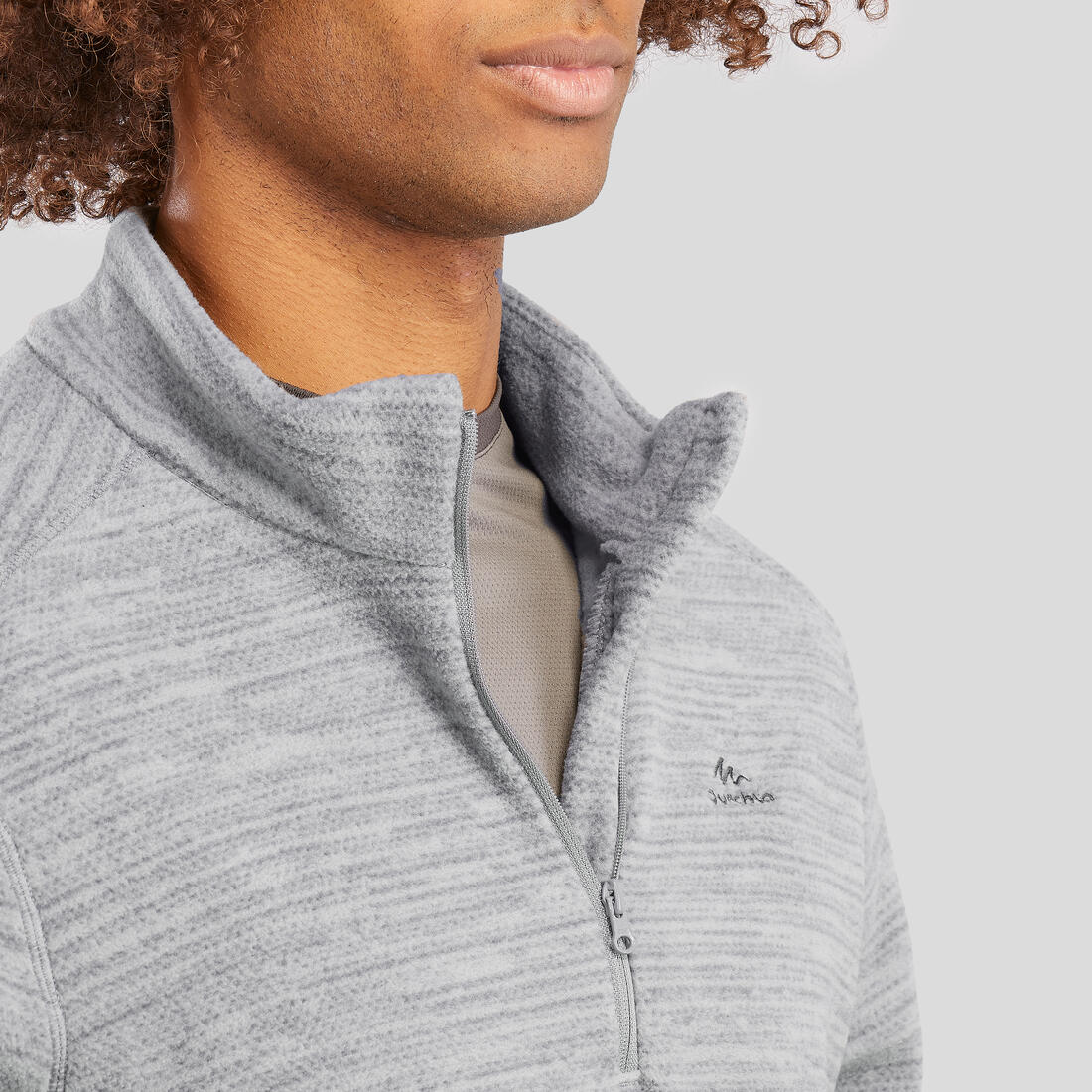 Polaire de randonnée montagne homme, MH100 demi zip