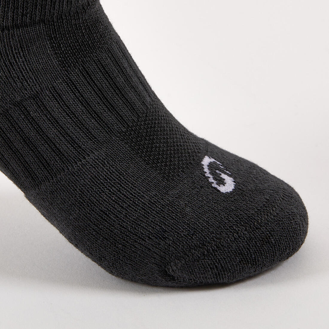 CHAUSSETTES BASSES ENFANT DECATHLON RS 500 NOIR NOIR GRIS EN LOT DE 3