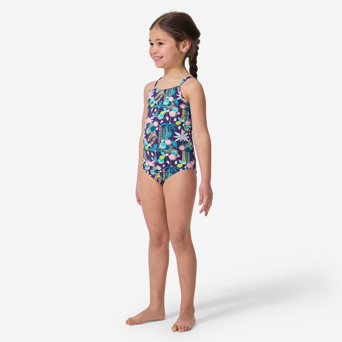 Maillot de bain 1 pièce rose pastel hanalei 100