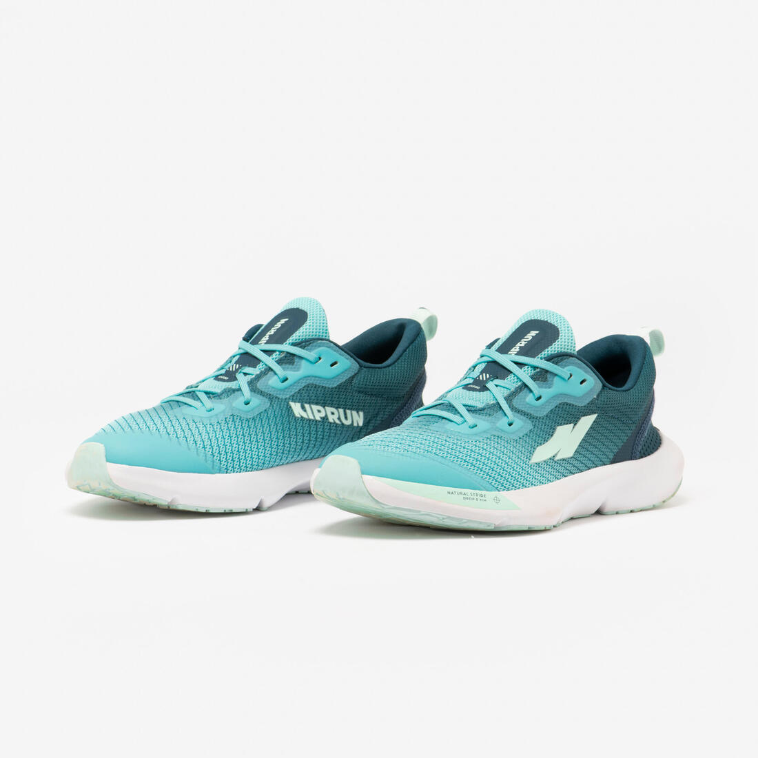 Chaussures de running drop 0 Enfant - KIPRUN KN500 vertes jaunes noires