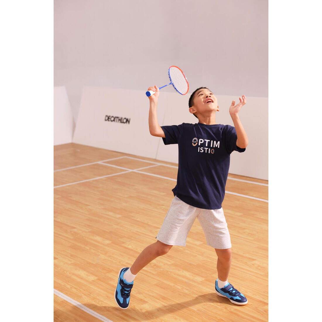 Raquette de Badminton Enfant en Aluminium 90 g BR100 - Bleu/Rouge