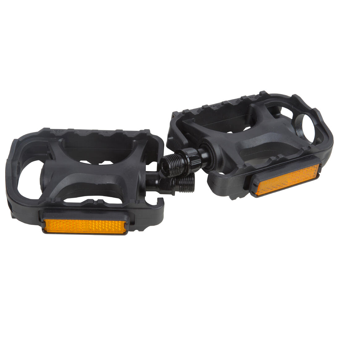 Pédales plates vélo VTT 100 résine noire