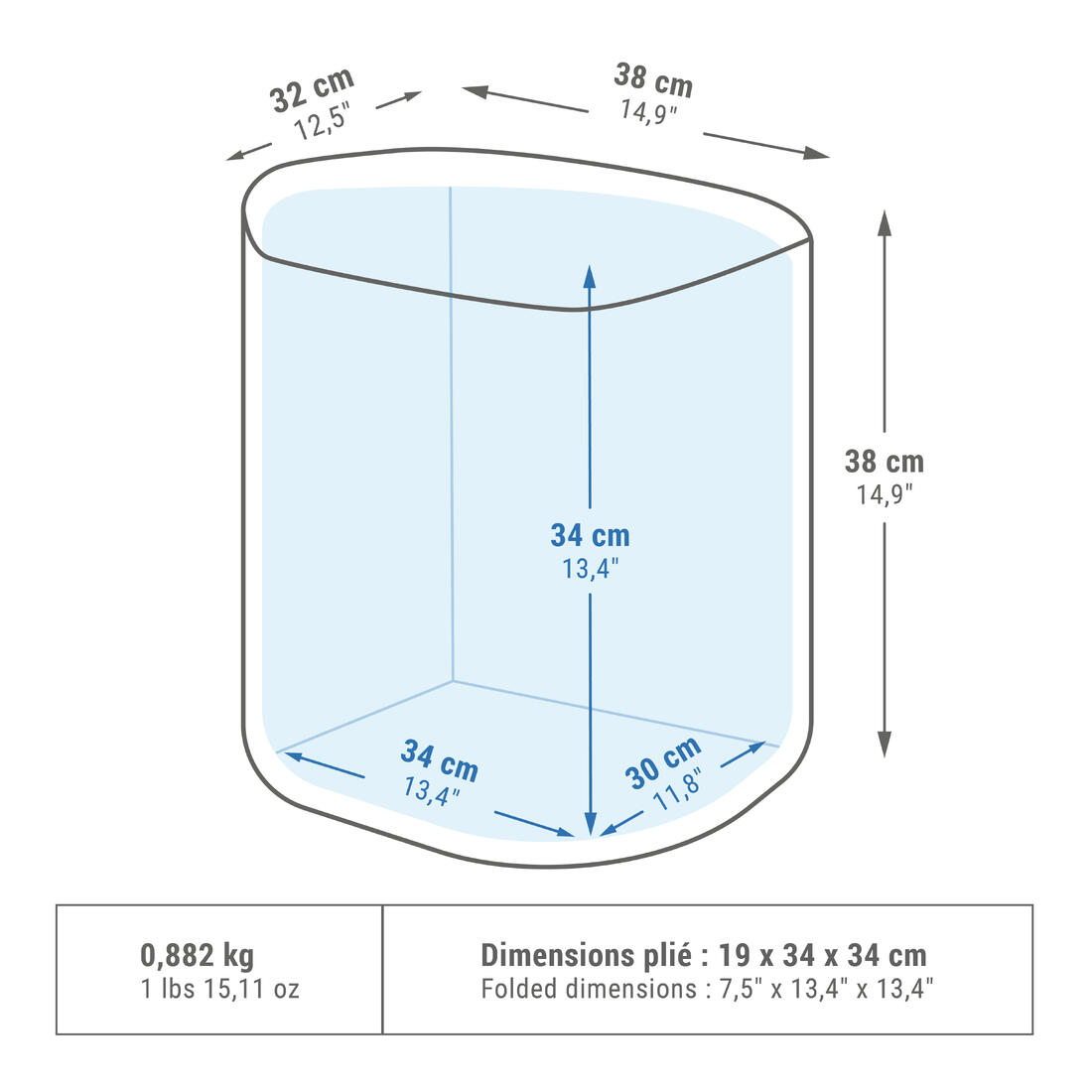 Glacière 100 souple 30 litres, isotherme et compacte pour le camping