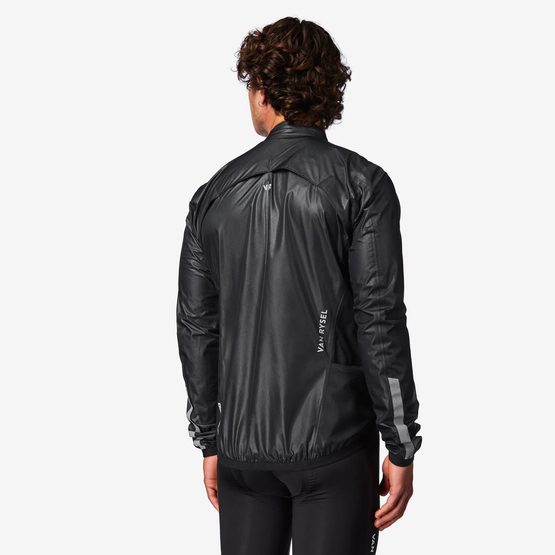 Veste de pluie de vélo de route manches longues homme, RCR ultralight noir