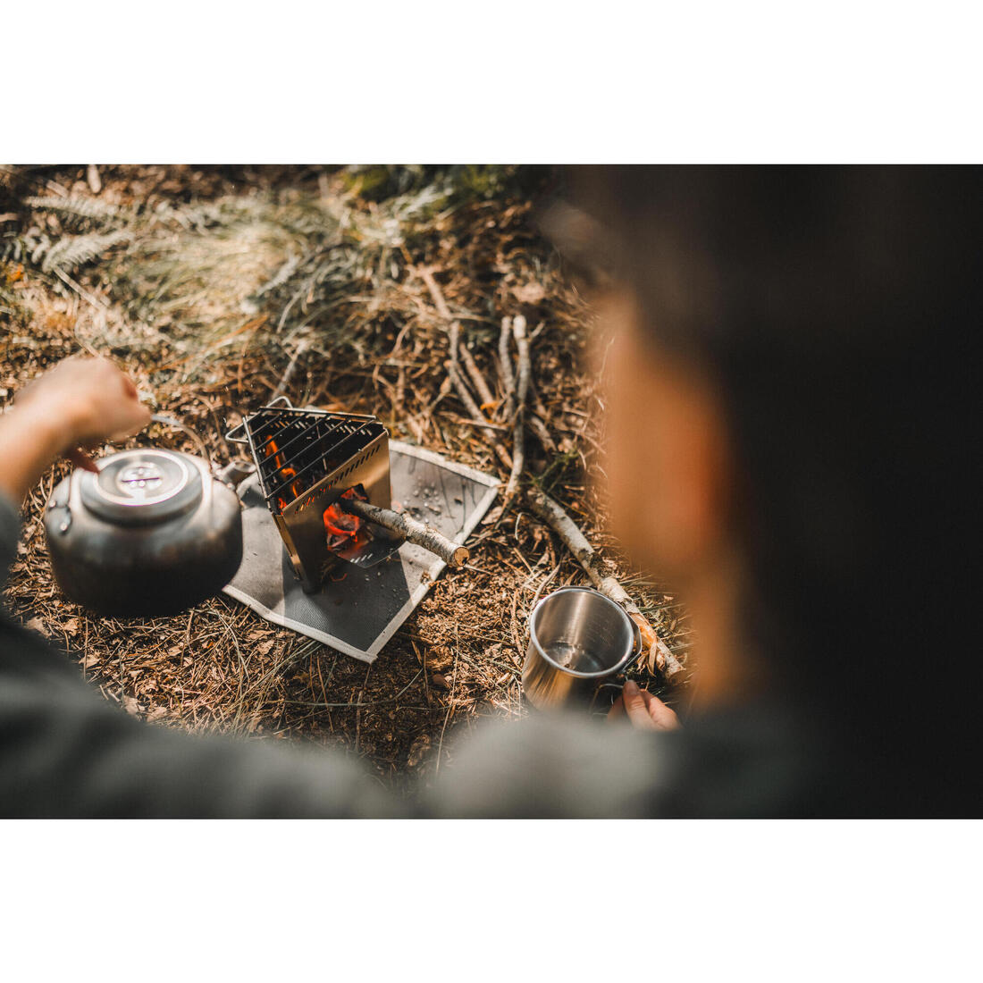Réchaud à bois Firebox pliable bushcraft bivouac acier inoxydable