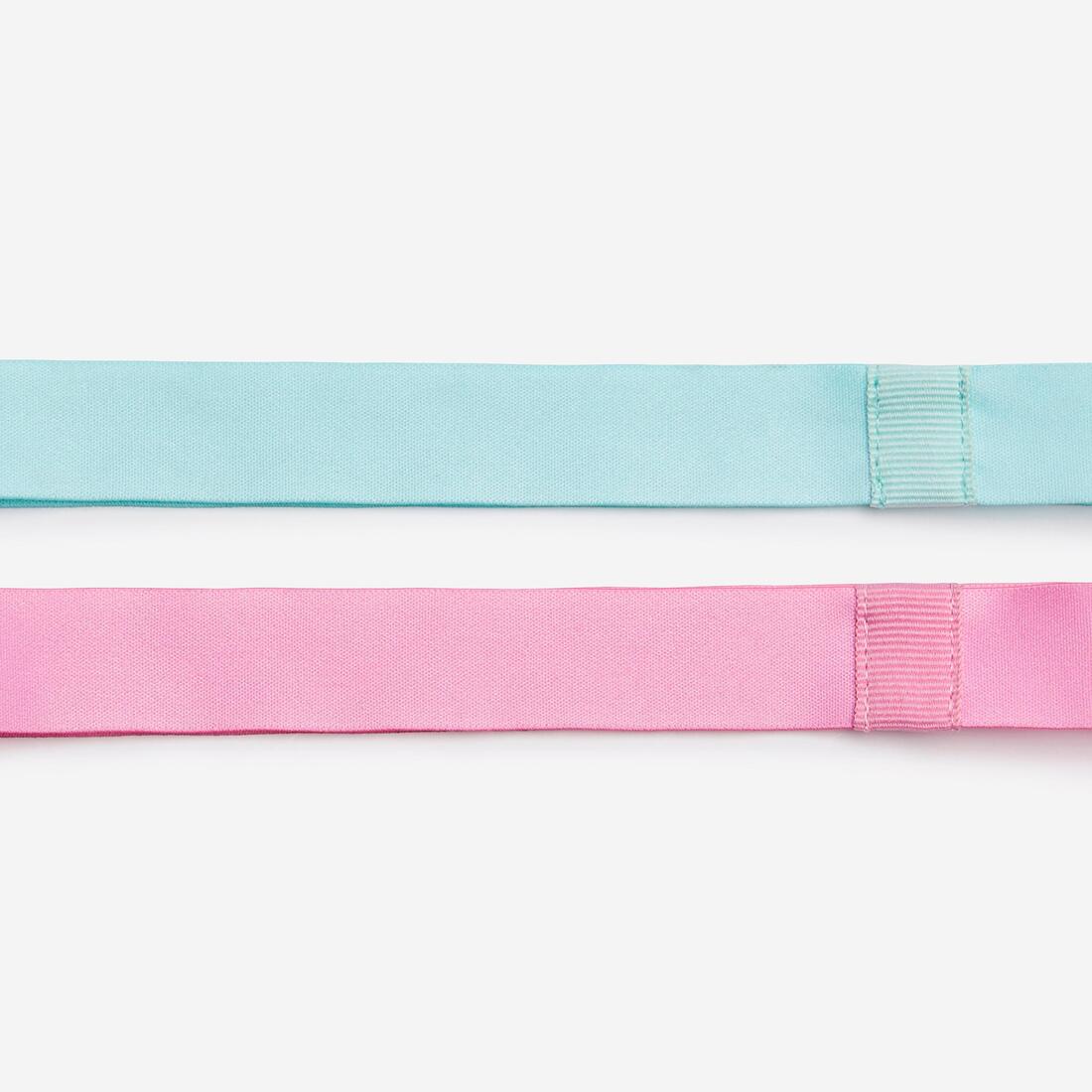 Lot de 2 bandeaux fins multisport fille, rose et