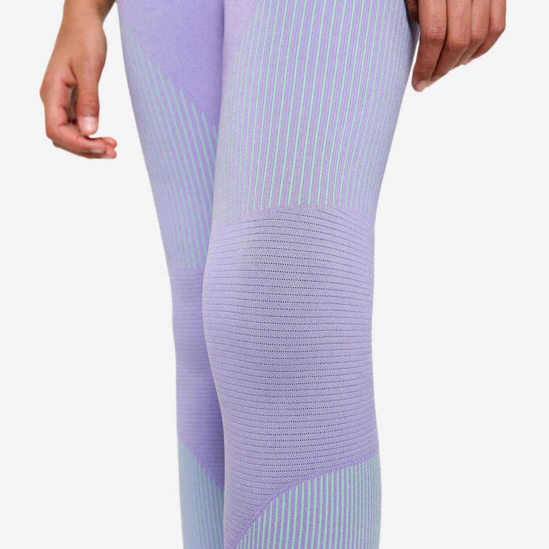 Legging de fitness sans couture fille, rose et vert