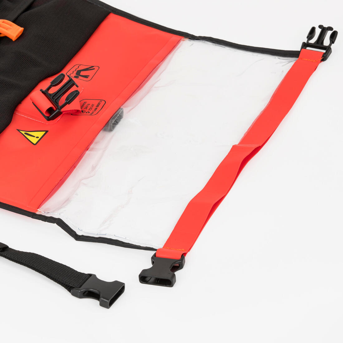 Bouée de nage en eau libre avec compartiment intérieur et filet - OWS500 orange