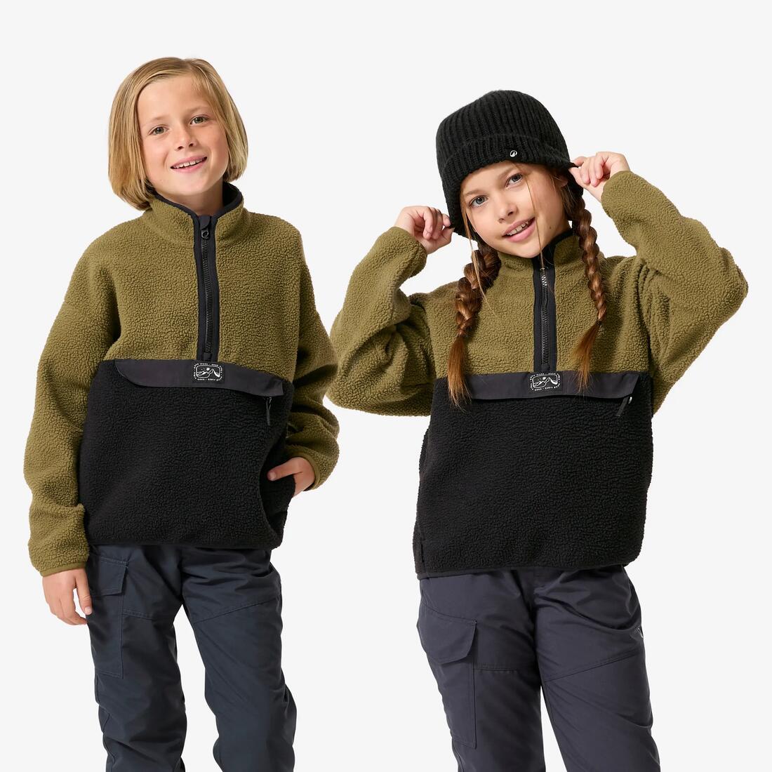 Polaire sherpa demi zip enfant 7-15 ans, NH500