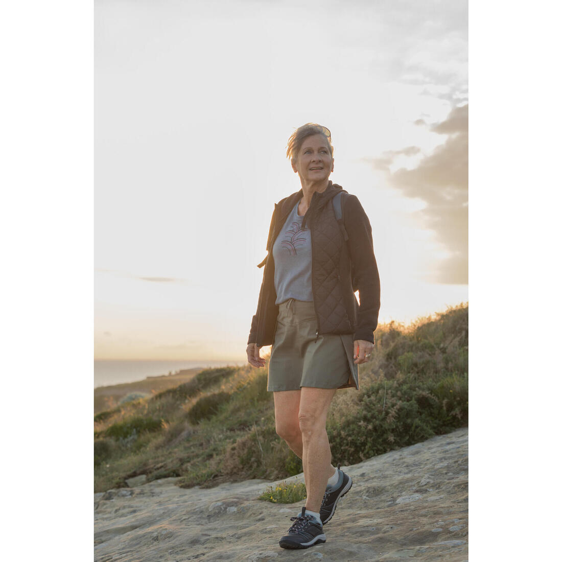 Jupe short de randonnée - nh500 - femme