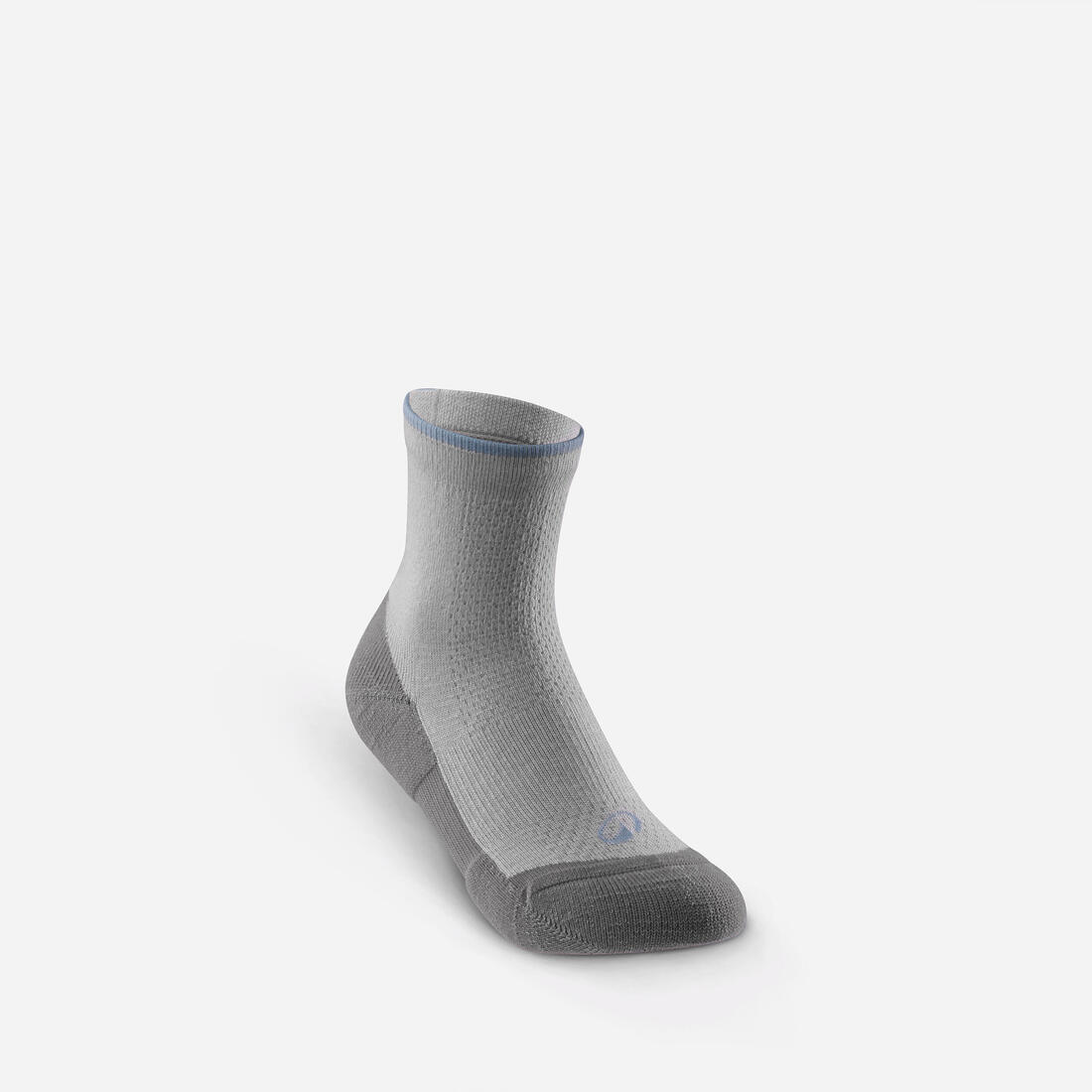 Chaussettes de randonnée mid (2 paires) 23 au 38 enfant, Hike 100 gris