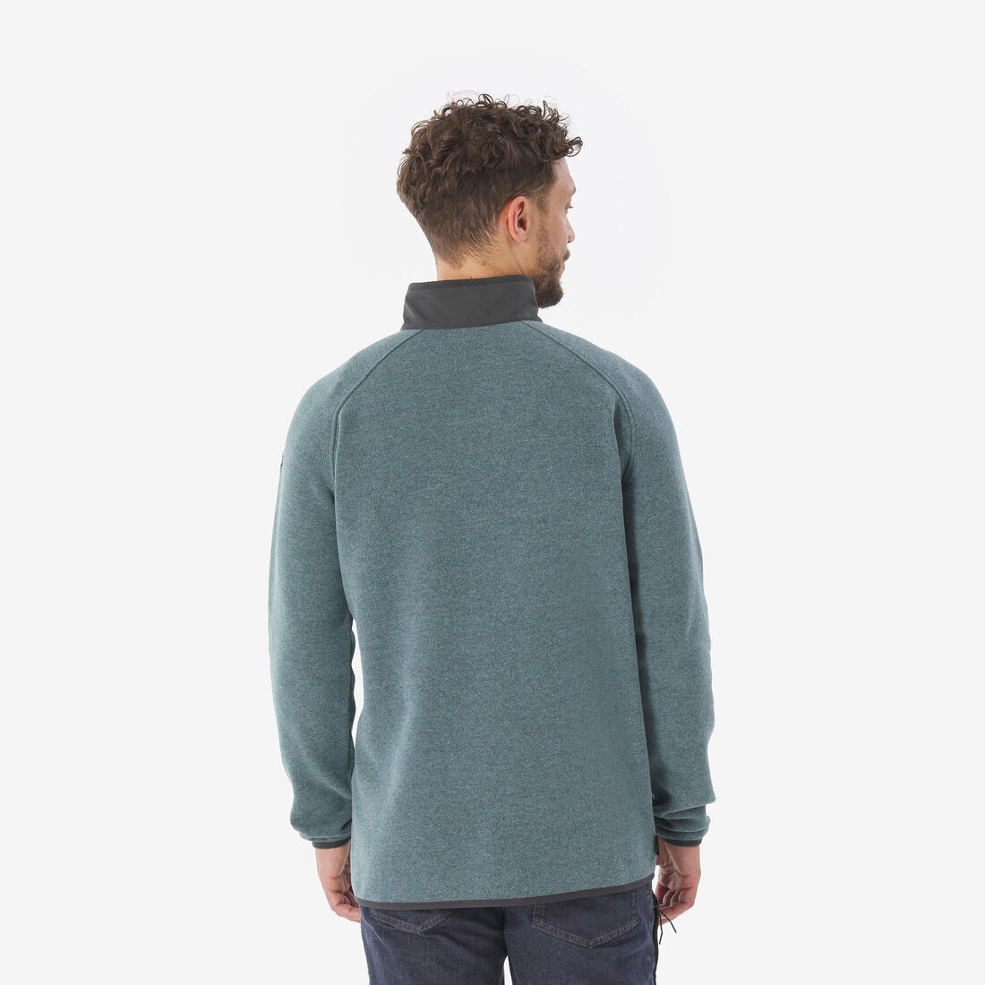 Pull de randonnée homme, NH500 Demi-zip