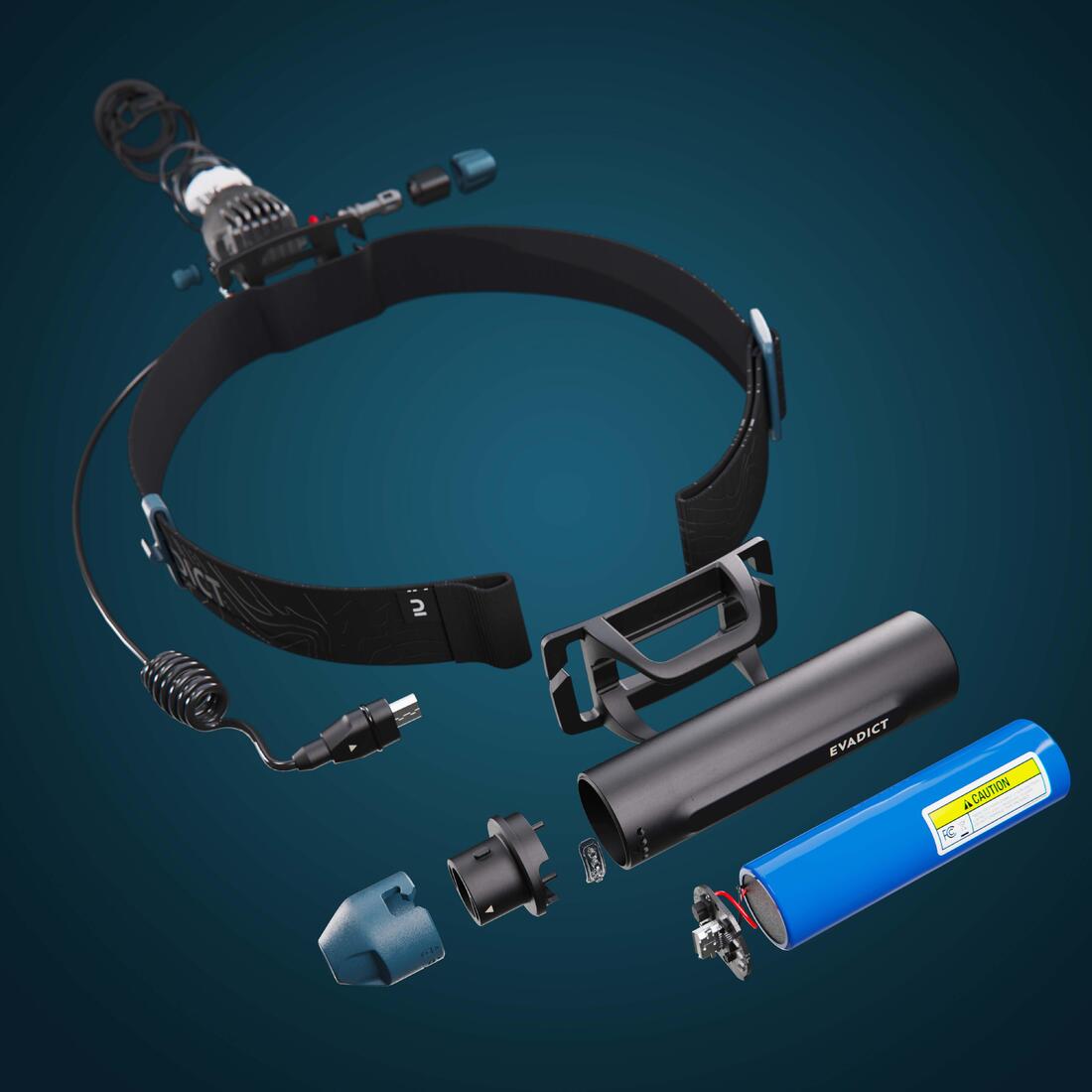 Lampe frontale trail running ontrail 900 lumens - evadict