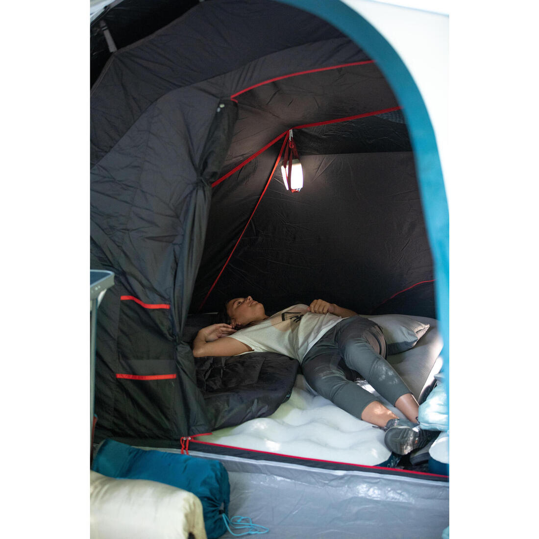 Matelas gonflable de camping 2 personnes, 190x140 cm, Air basic