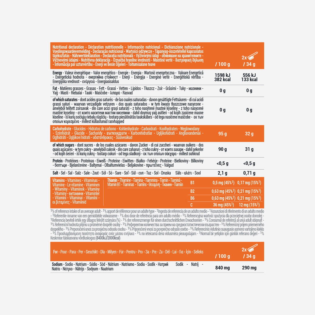 Boisson isotonique en poudre - de 3h, ISO 1,85kg