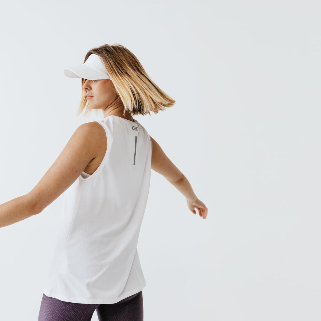 Legging court running respirant femme - Dry+ Feel noir