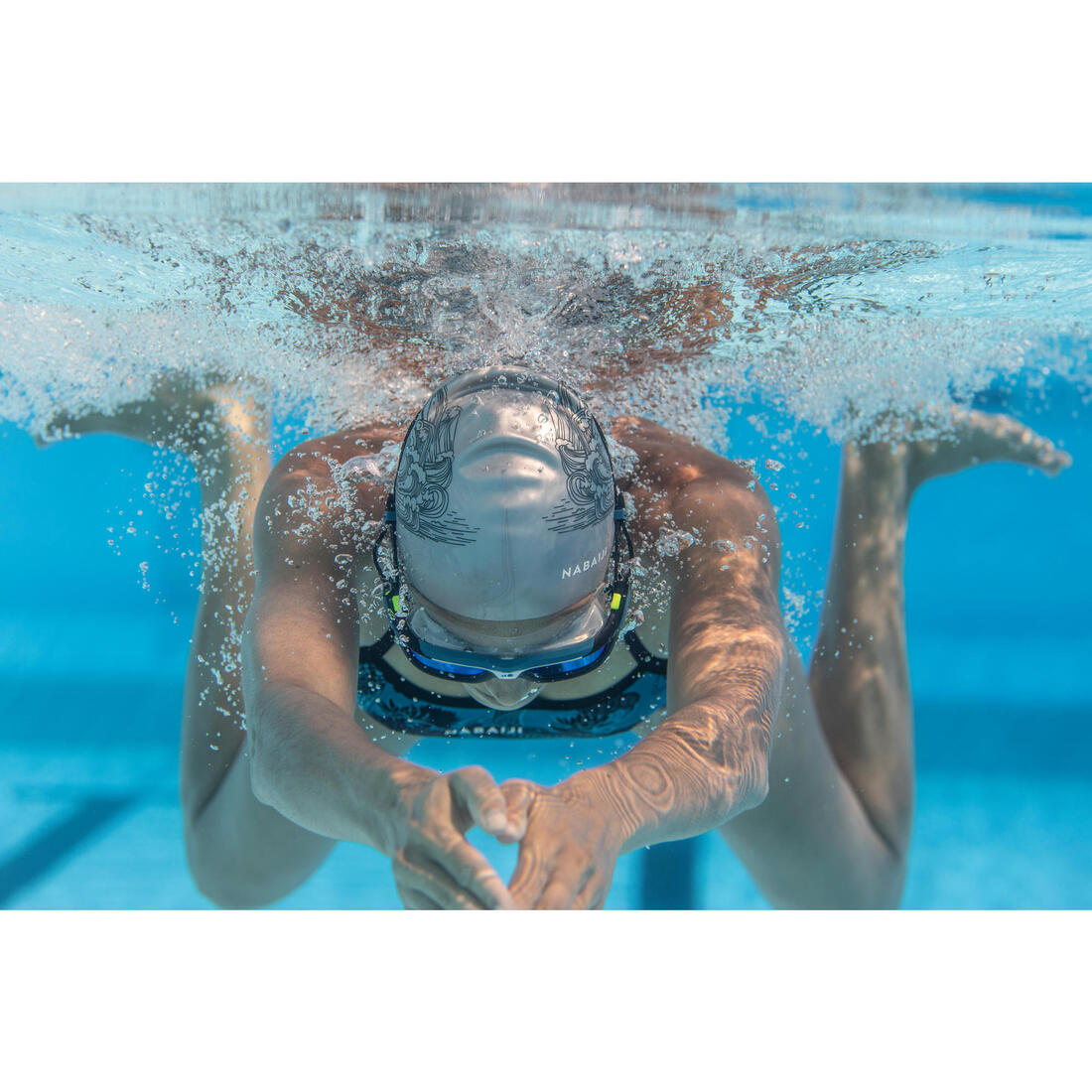 Masque de piscine Active - verres miroirs - grande taille