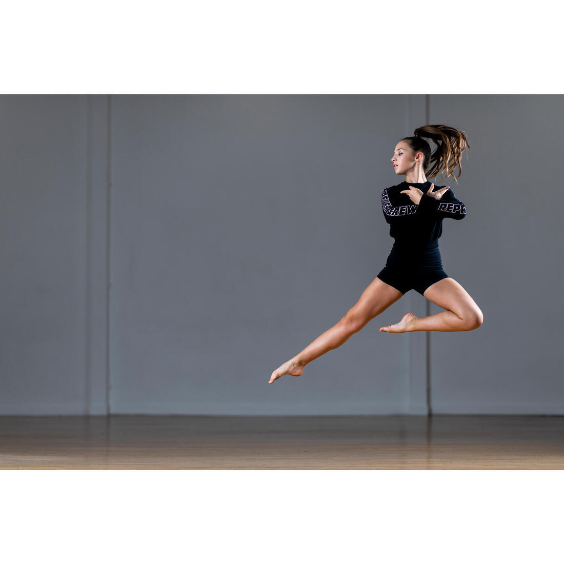 Short de danse moderne moulant noir femme