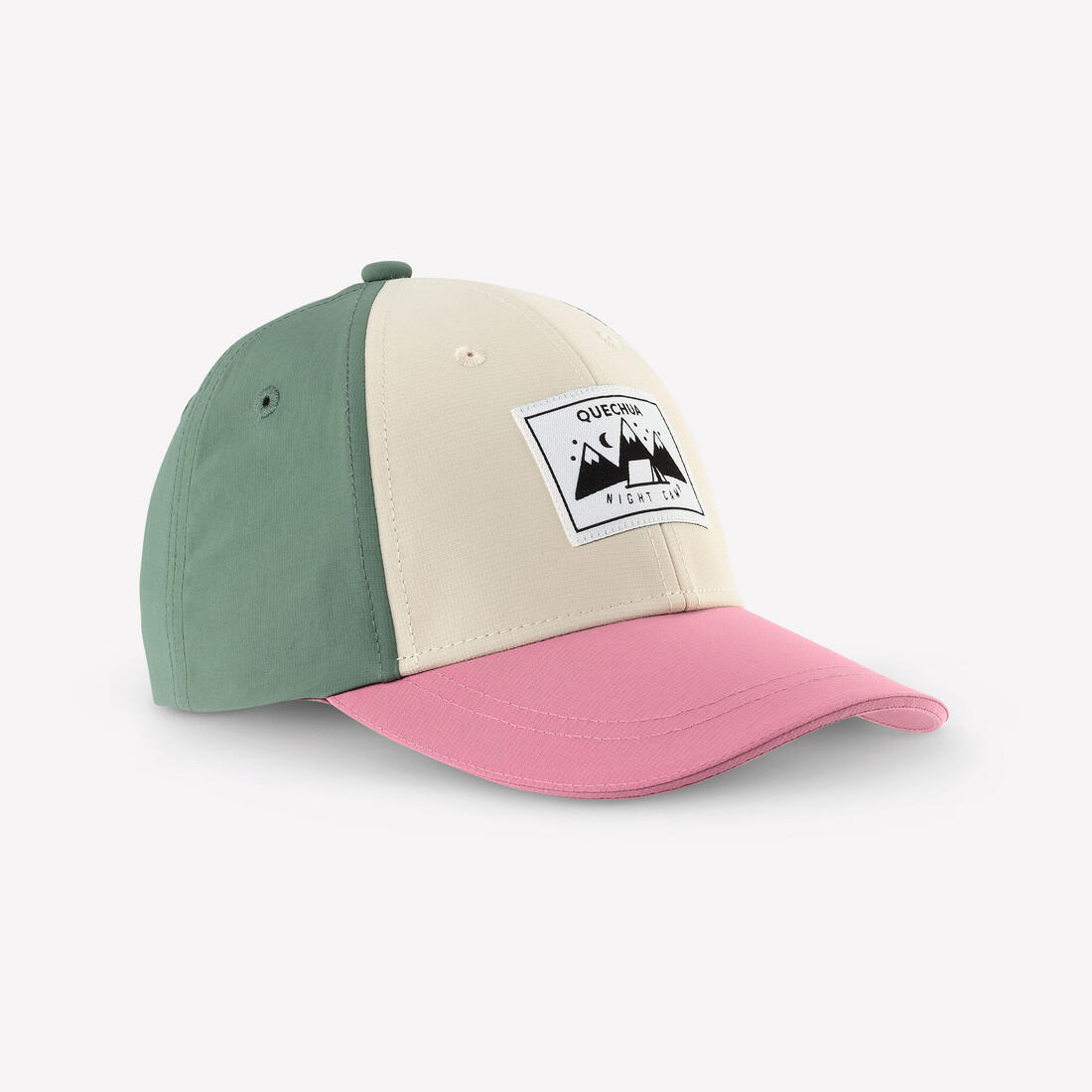 Casquette de randonnée enfant, MH100 kid beige bleue