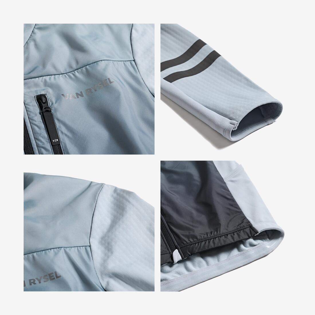 Maillot de vélo de route manches longues mi-saison homme, noir EDR