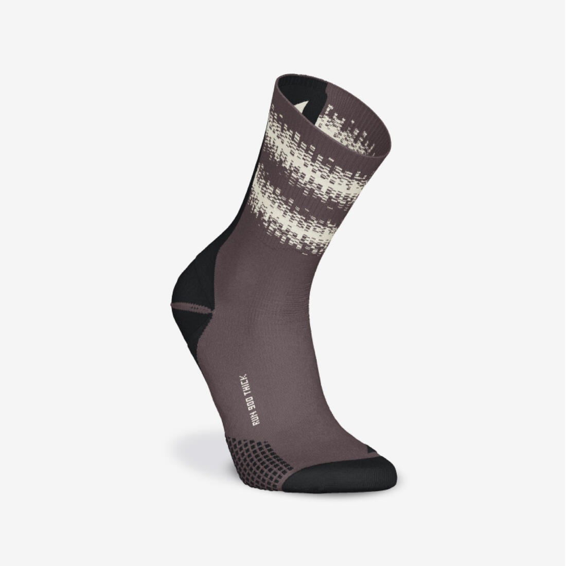 Chaussettes de running KIPRUN run900 épaisses mi-mollet oranges + graf