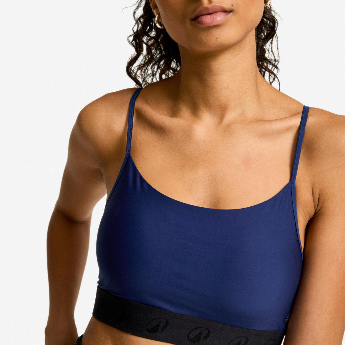 Brassière bretelles fines croisées maintien léger Femme