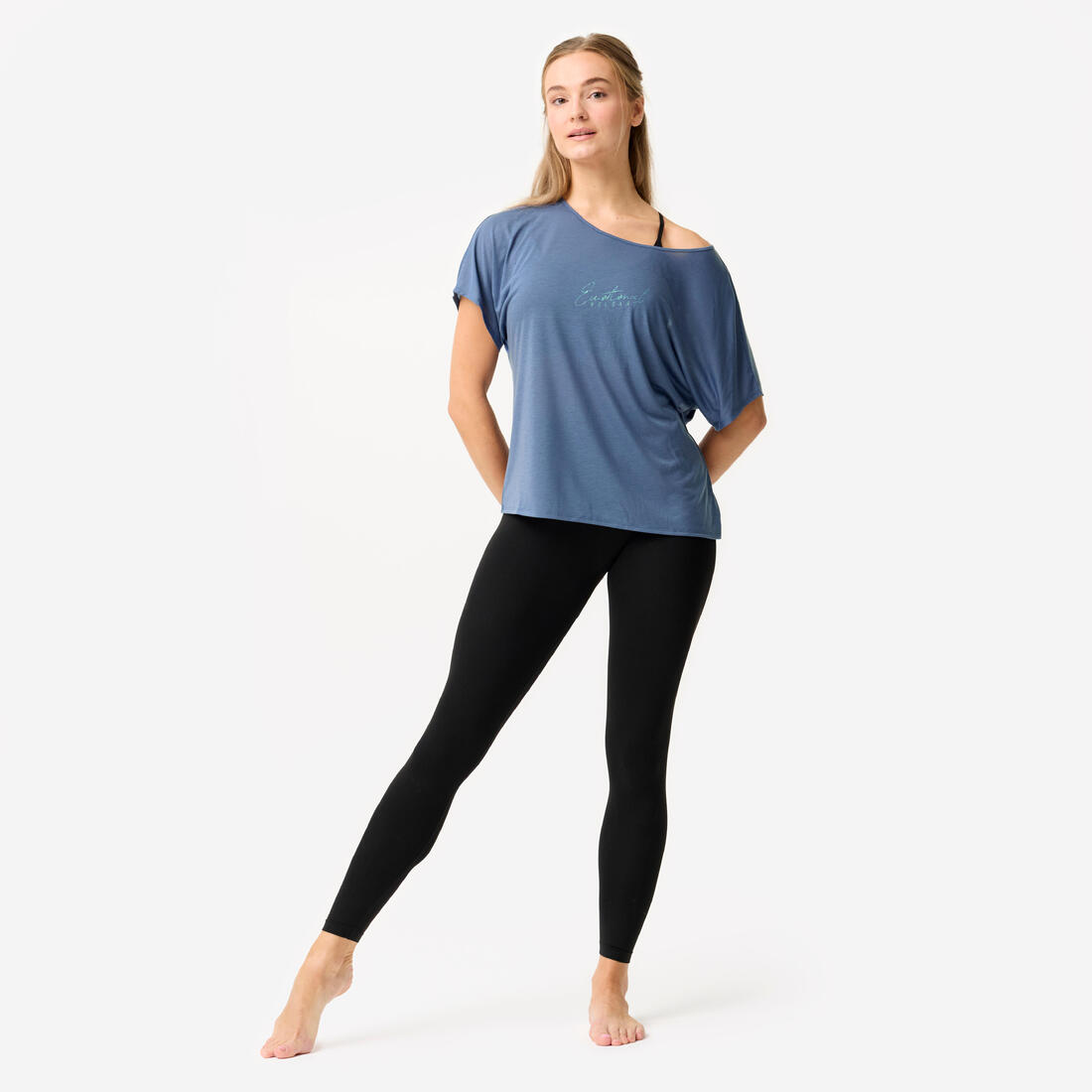 T-shirt danse moderne, manches courtes fluides femme