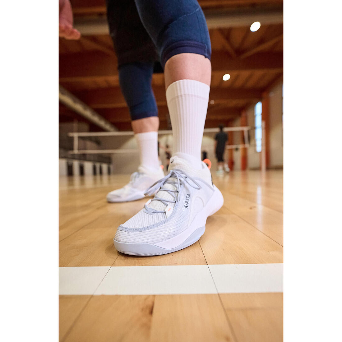 Chaussettes de volley-ball VSK500 Mid blanches