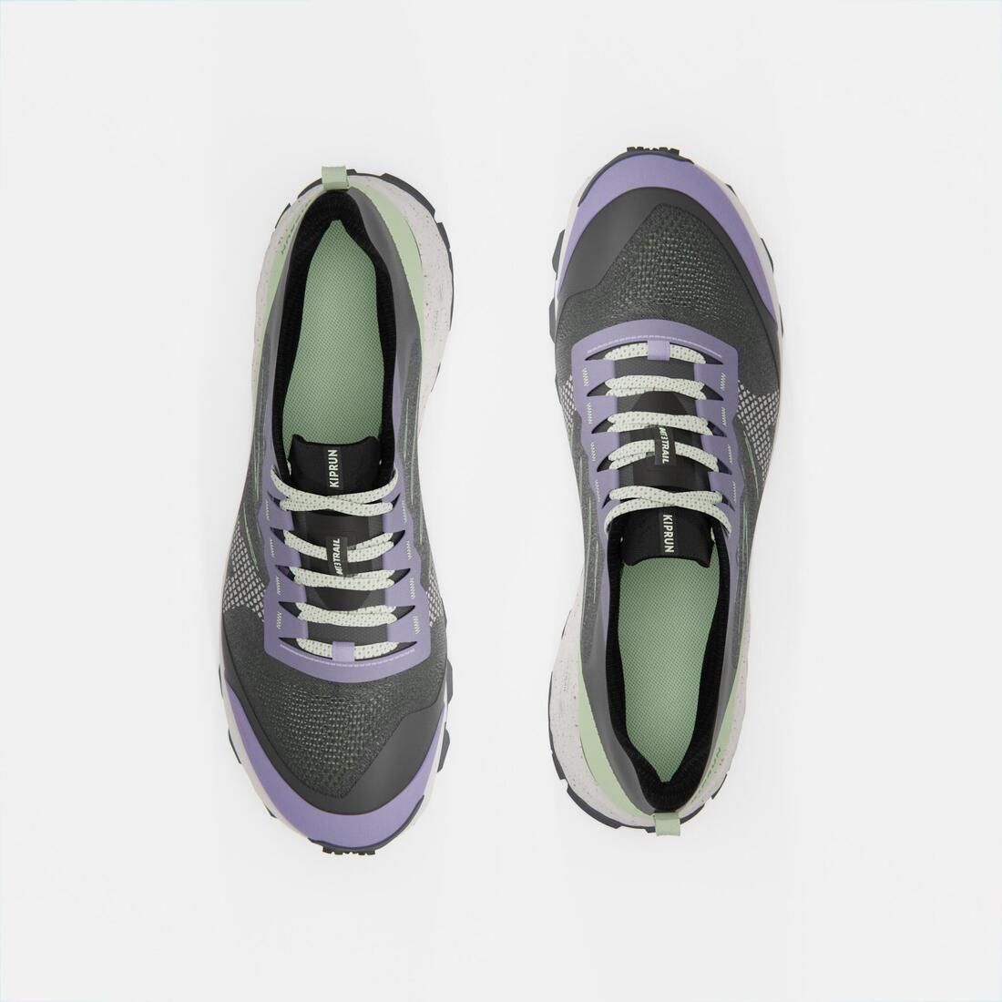 Chaussures de running trail femme, Kiprun mt3, noir fumé