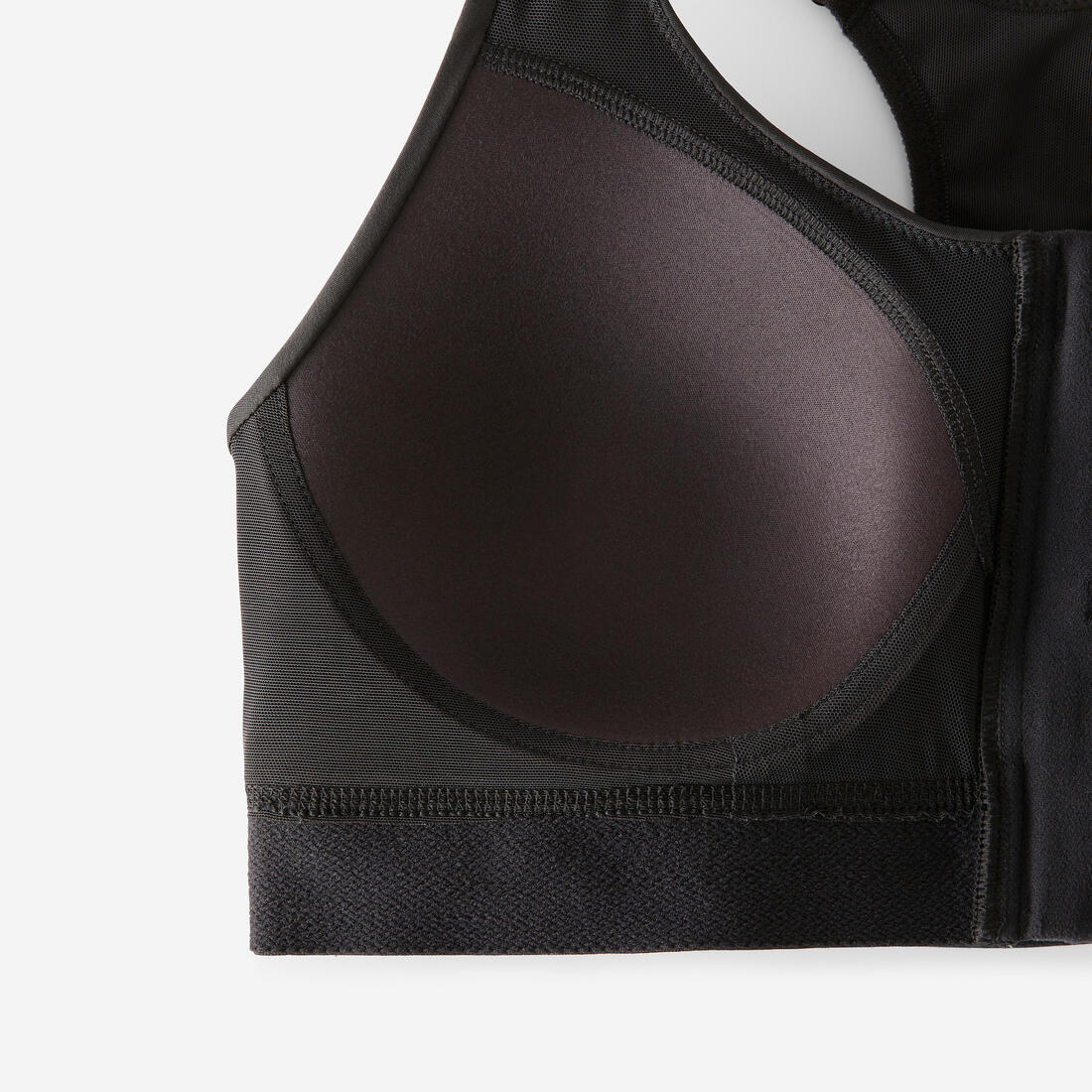 Brassière zippée avec coques maintien fort Femme
