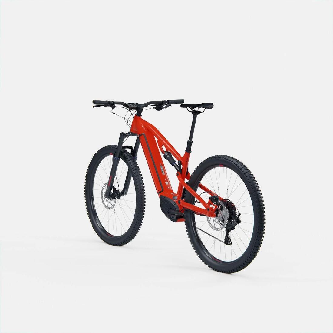 Vélo VTT électrique tout suspendu 29" - E-EXPL 520 S Rouge vif