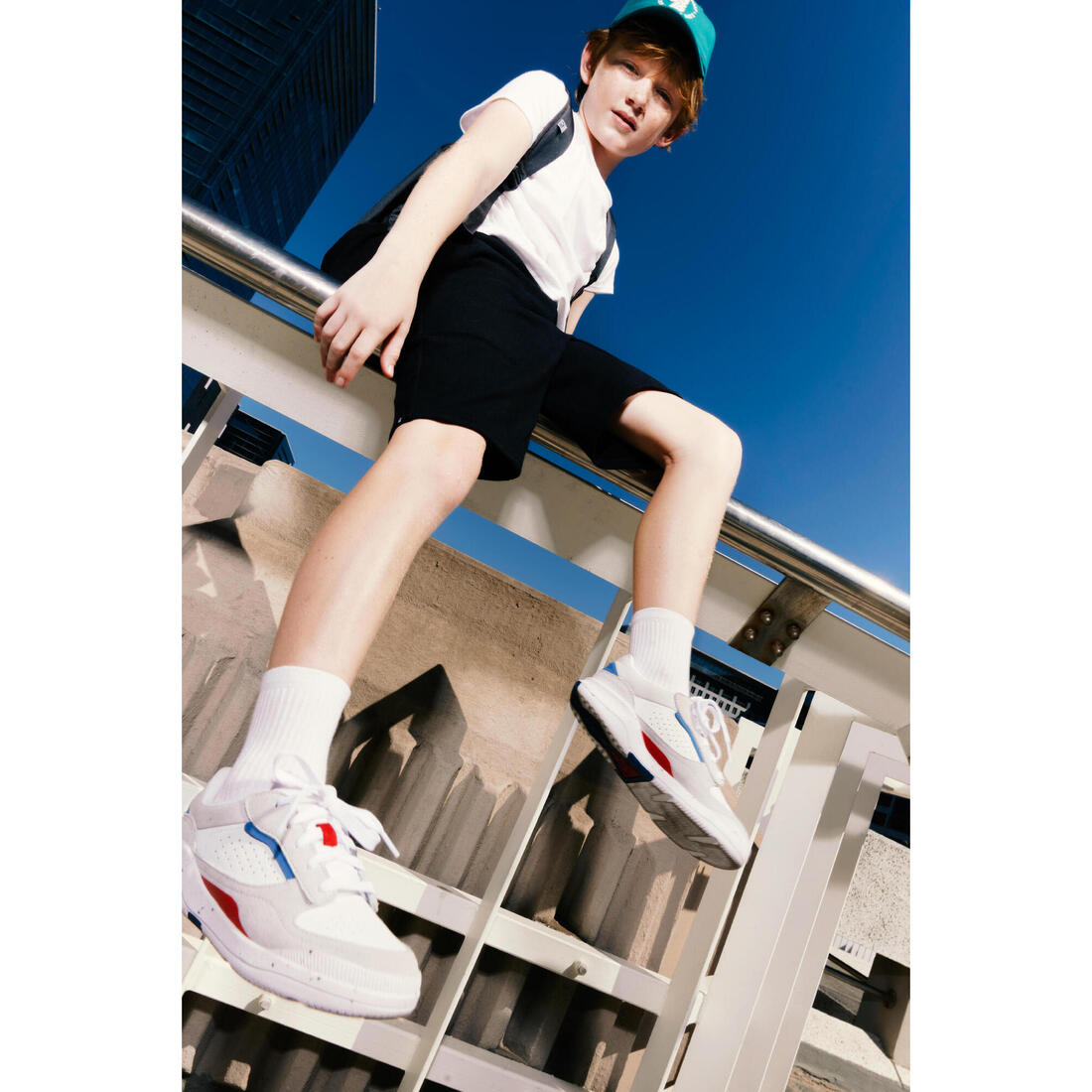 Chaussures de sport à scratch résistantes en cuir enfant, Playventure city