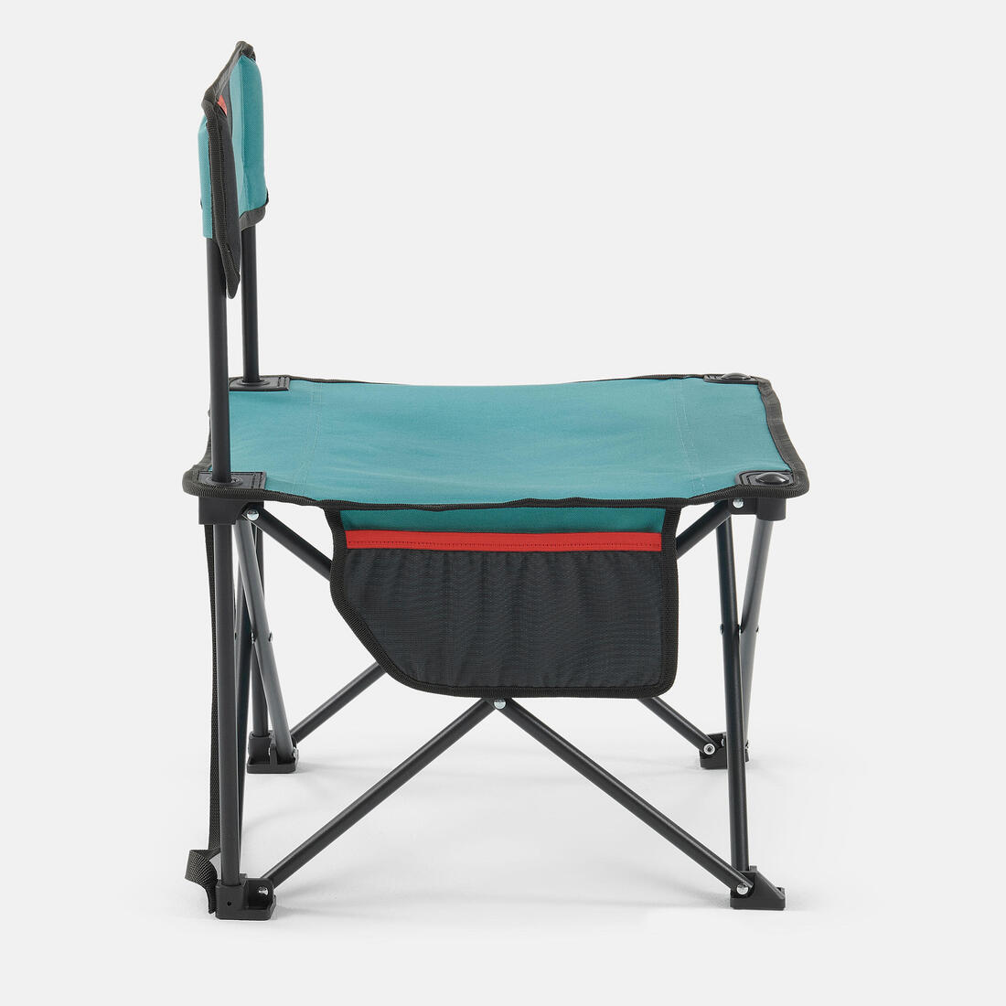 Chaise basse compacte de camping 100 bleue