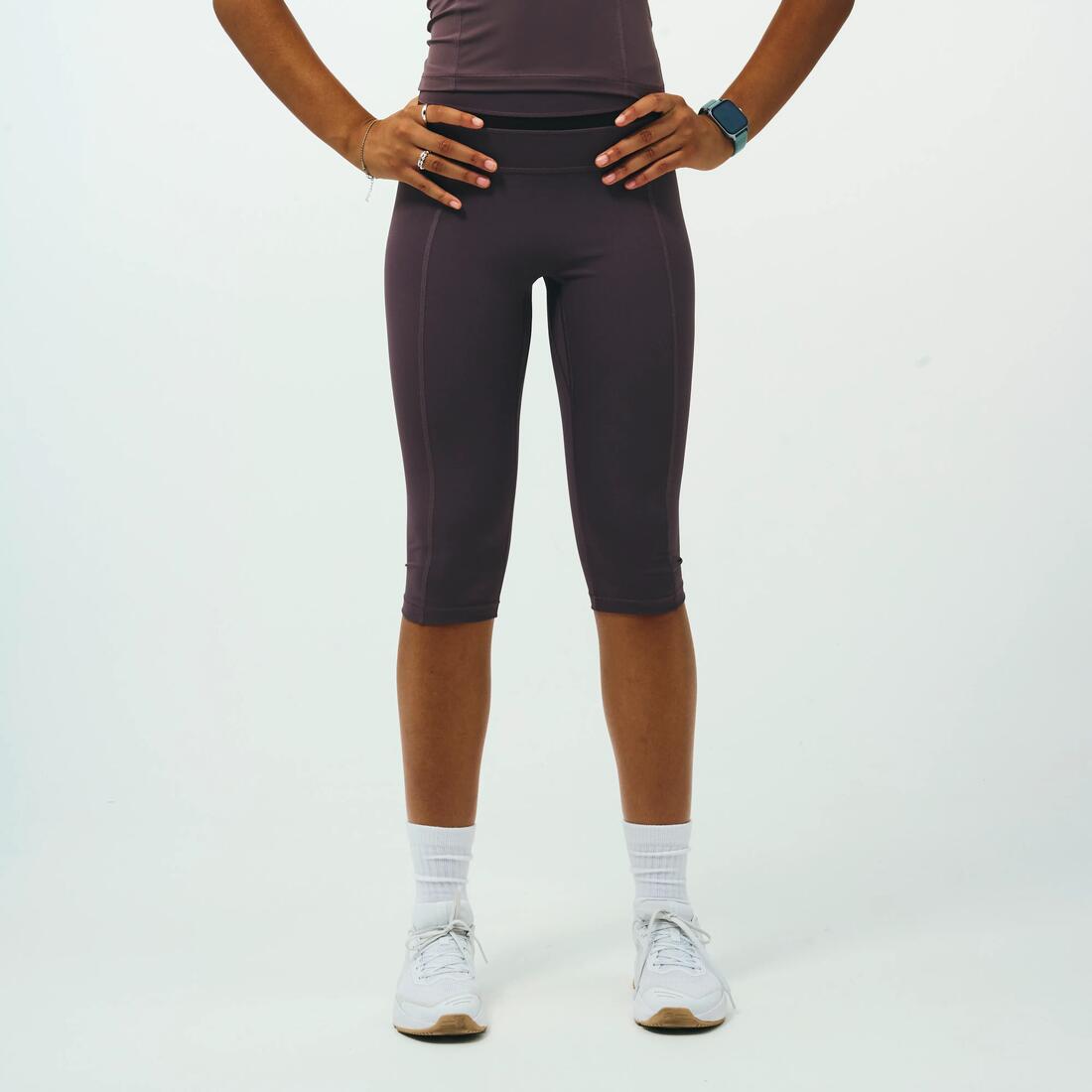 Capri de sport opaque et extensible femme, Collection limitée Pilates