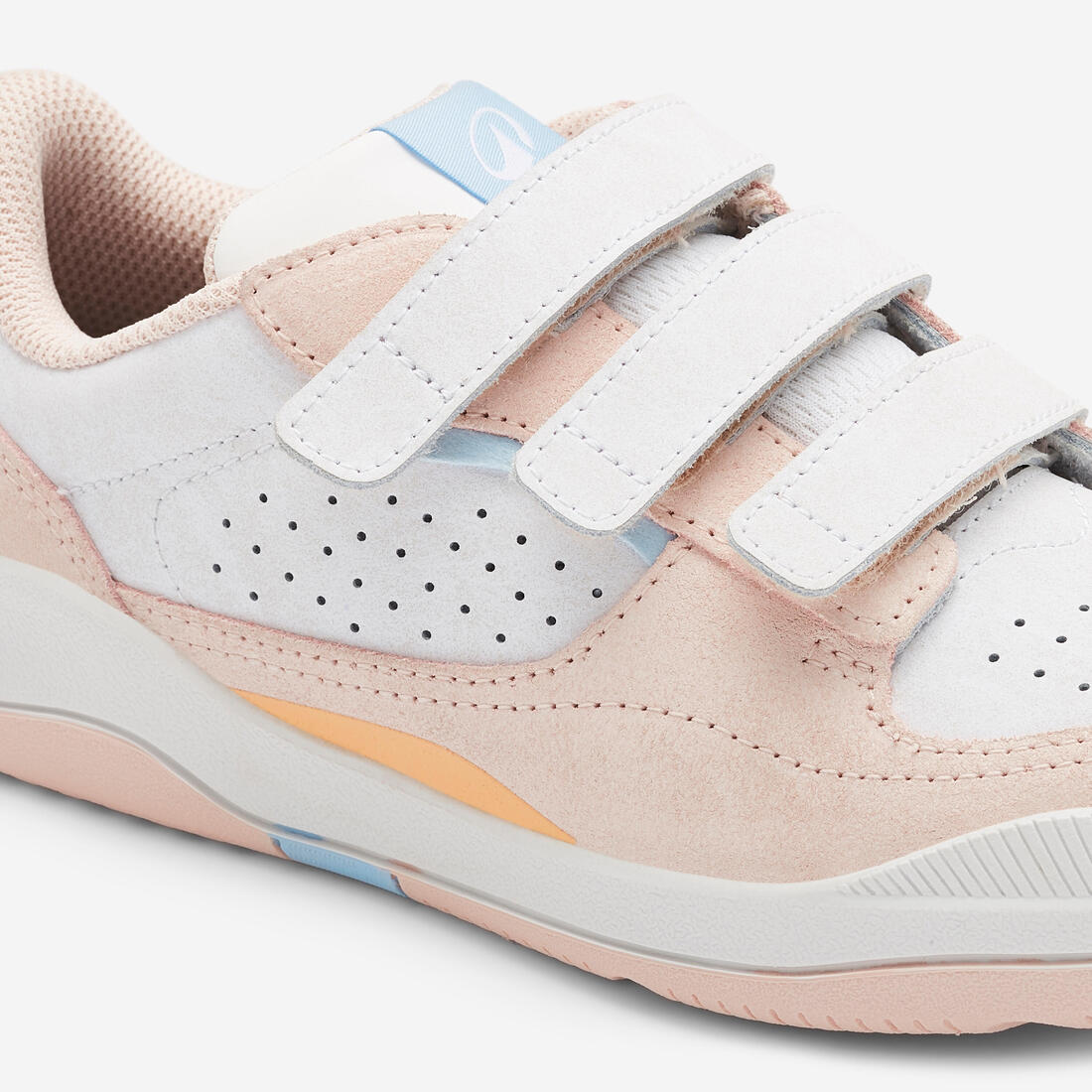 Chaussures de sport à scratch en cuir enfant, Playventure City noir et