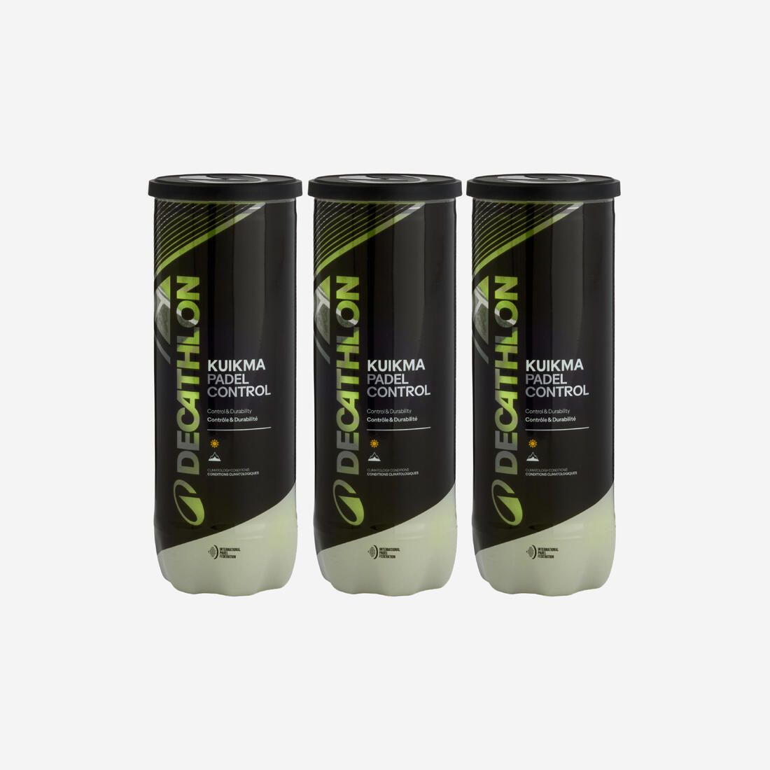 Tripack balles de padel pressurisées - Kuikma Control