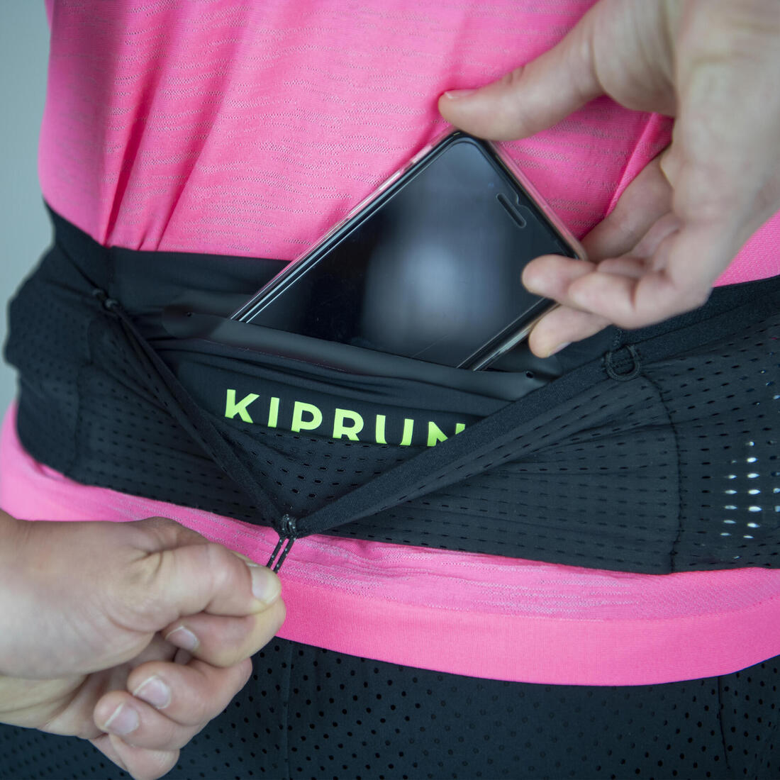 Ceinture hydratation de running porte flasques noire