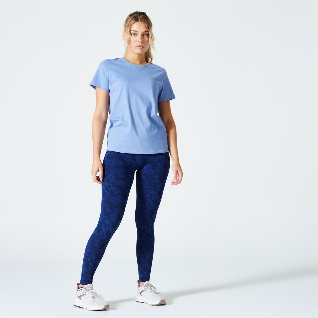 Tee-shirt en coton col rond femme