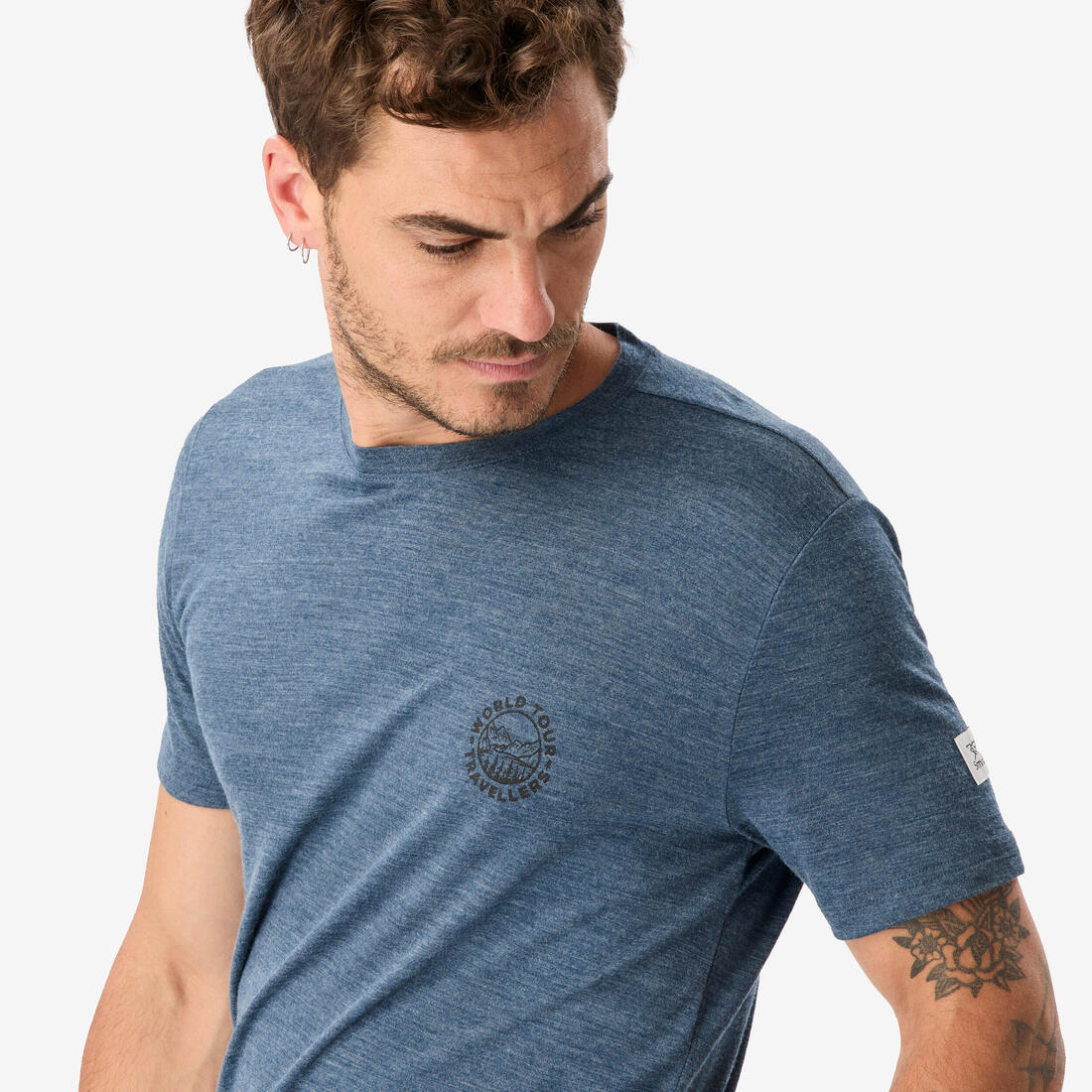 T-shirt manches courtes de trek en laine mérinos homme, Merino Fresh