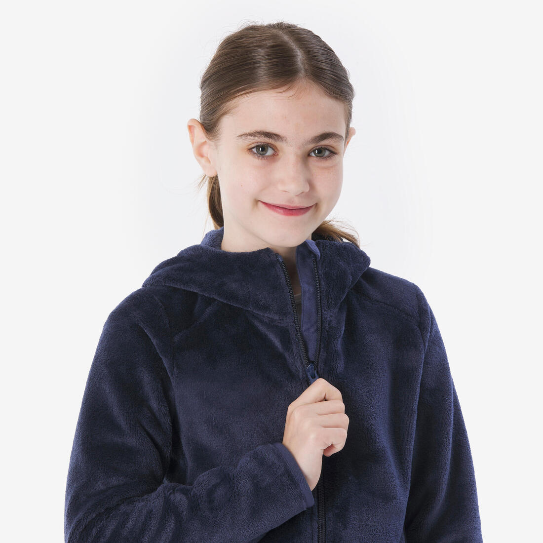 Veste polaire chaude de randonnée enfant 7-15 ans, NH500 zip