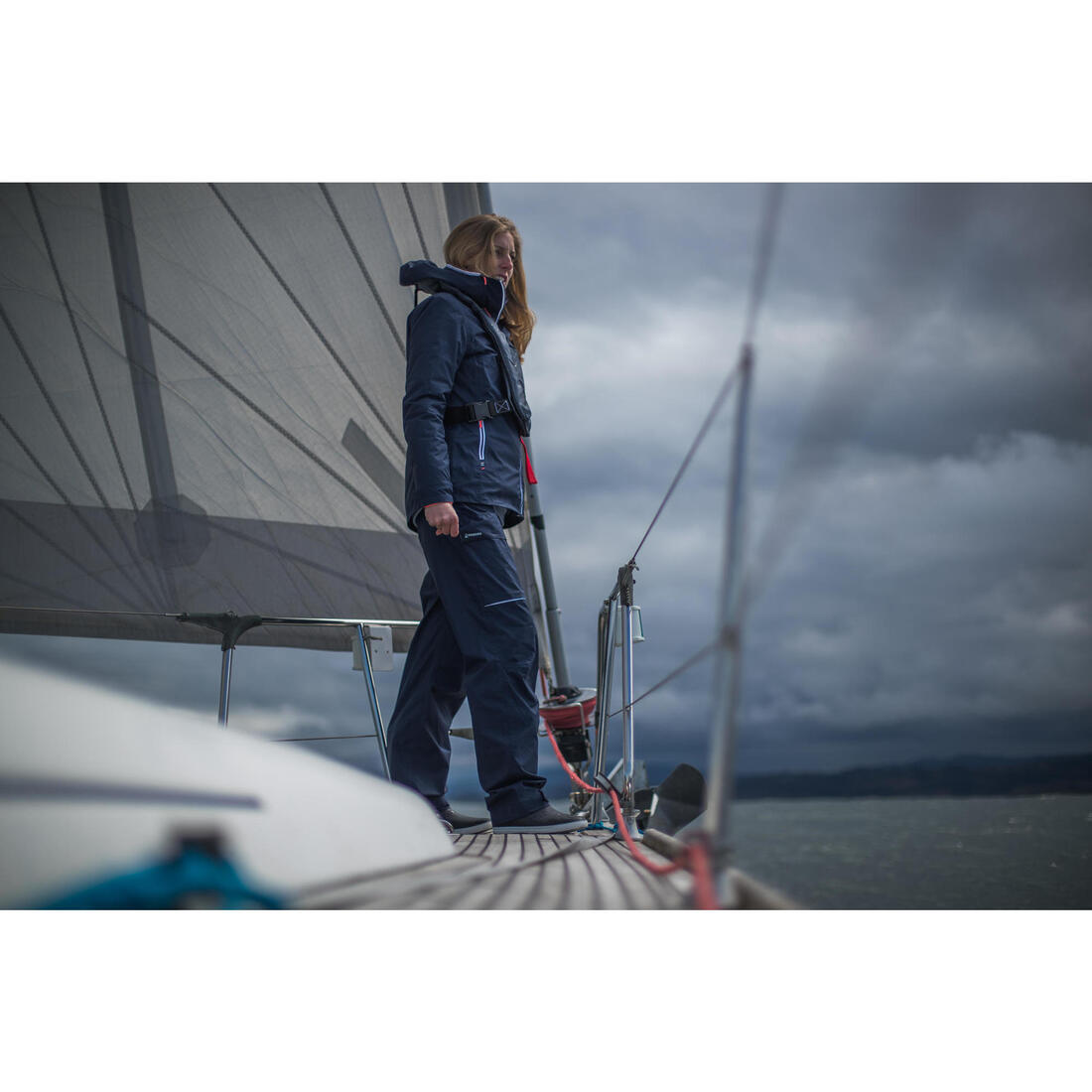 Veste imperméable de voile - veste de pluie sailing 100 femme
