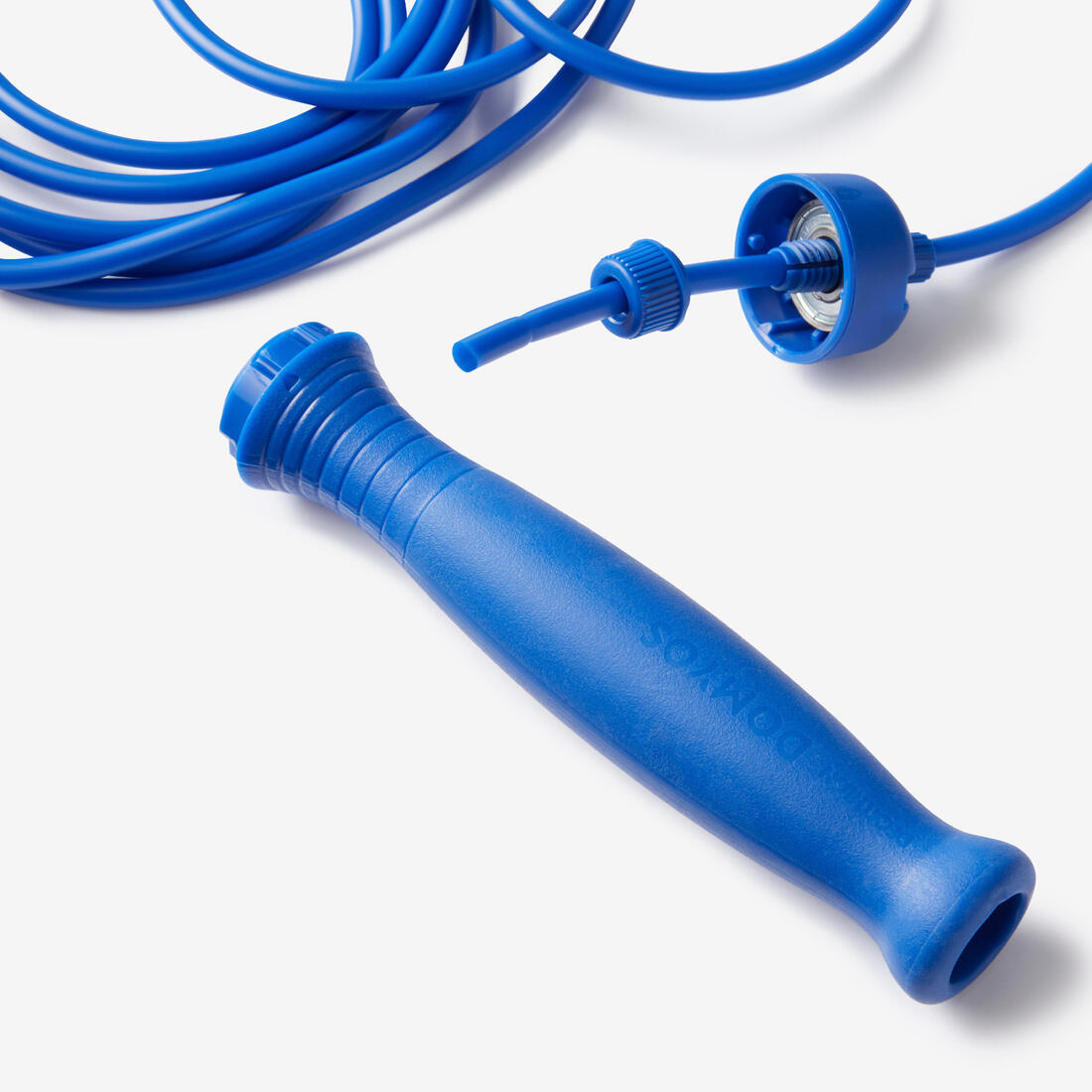 Corde à sauter avec poignées en gomme - Longueur ajustable 3m - Bleu foncé