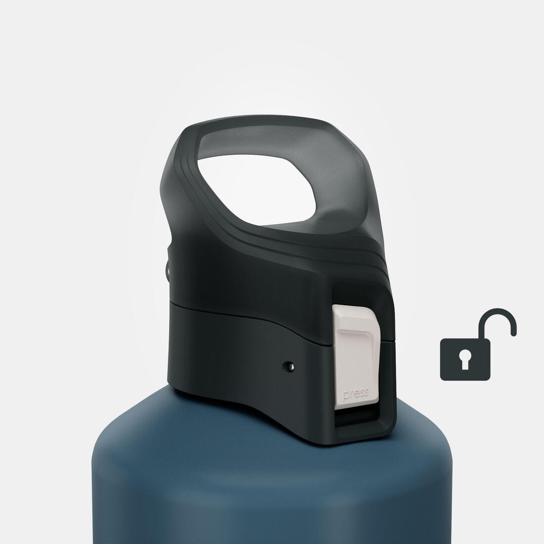 Gourde alu 1,5l avec bouchon à ouverture rapide pour la randonnée