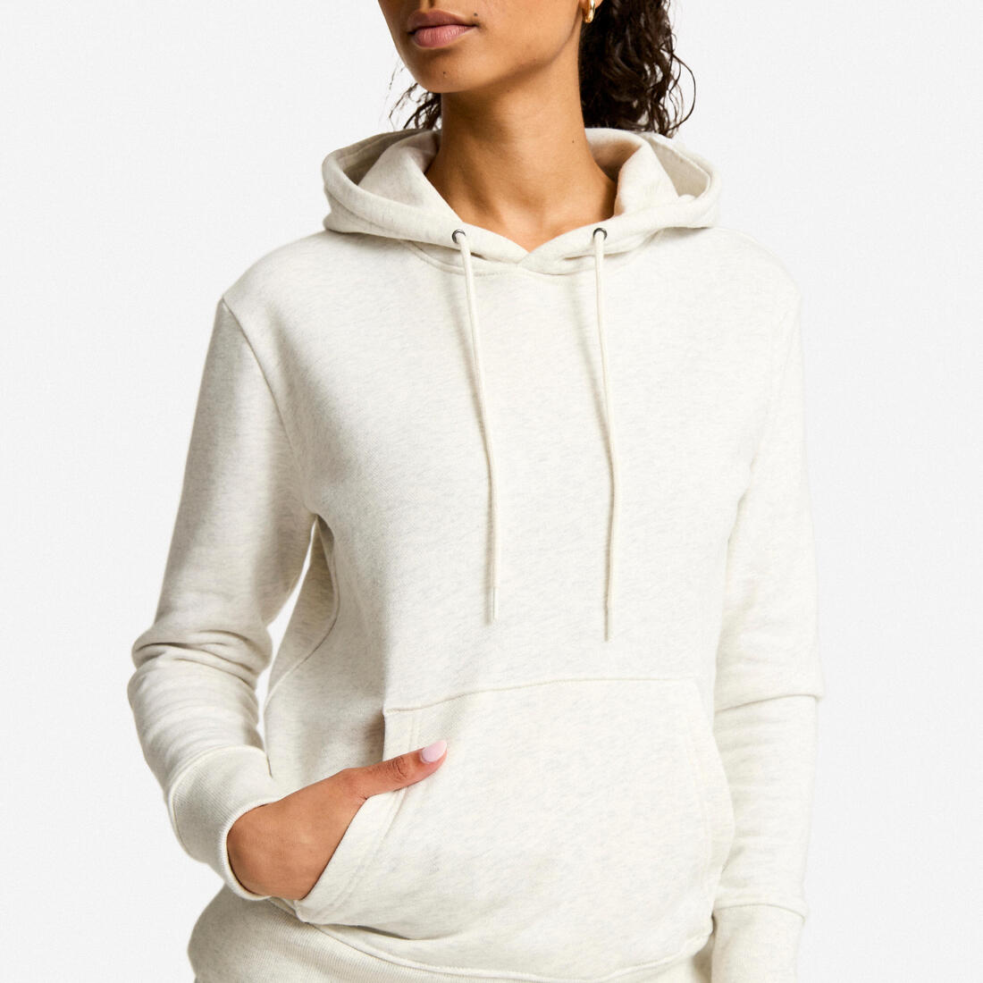 Sweat à capuche en coton fitness femme