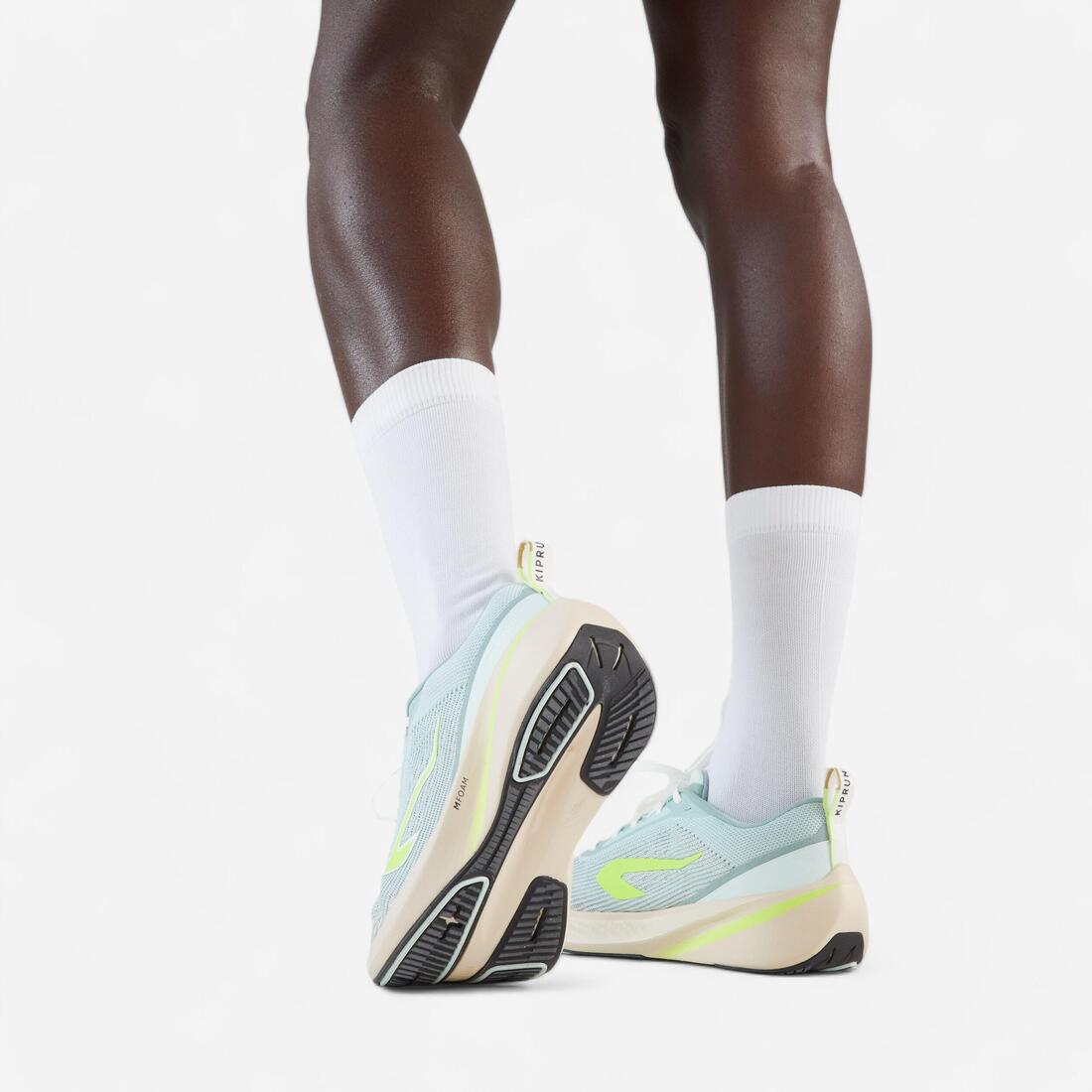 Chaussures de Running Femme, Kiprun Cushion 500 Blanche