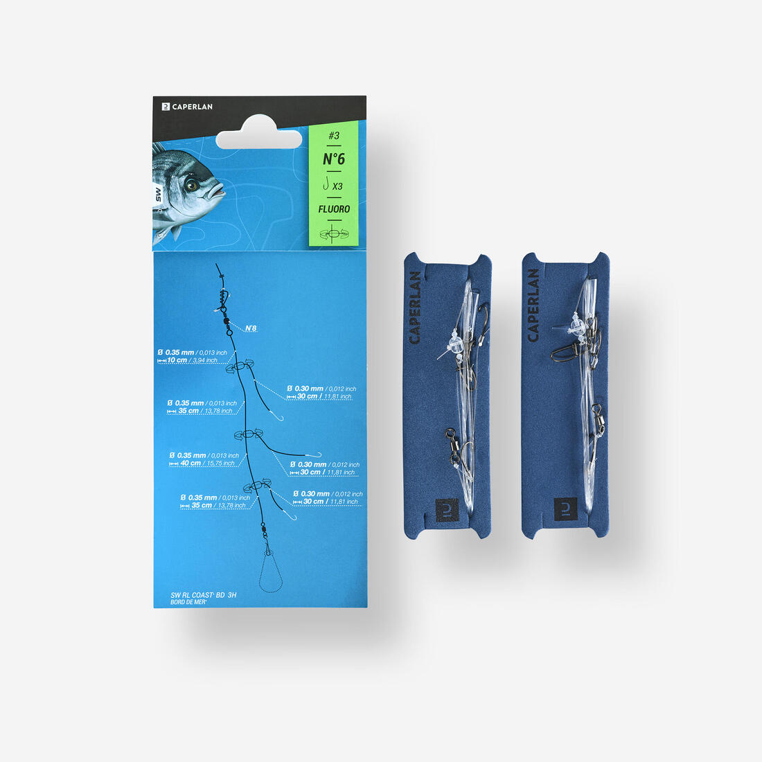 Lignes montées RL LEDGERING-1 3xH6 x2 pêche en mer