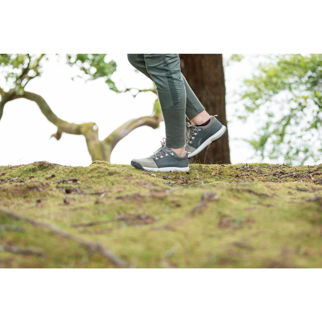 Chaussures de randonnée en cuir - nh500 - femme