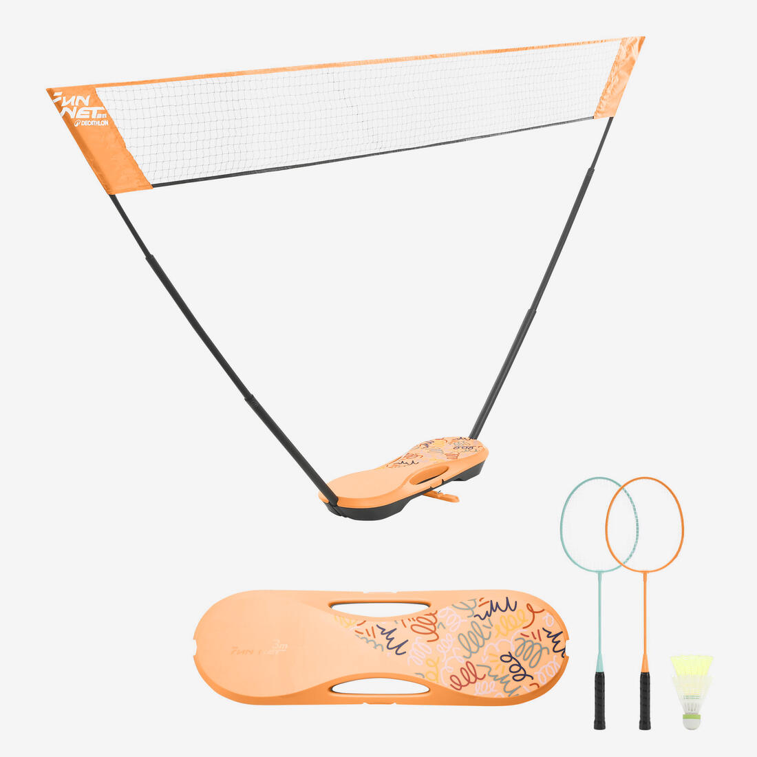 Kit Filet de Badminton Fun 3 Mètres - Bleu Roi